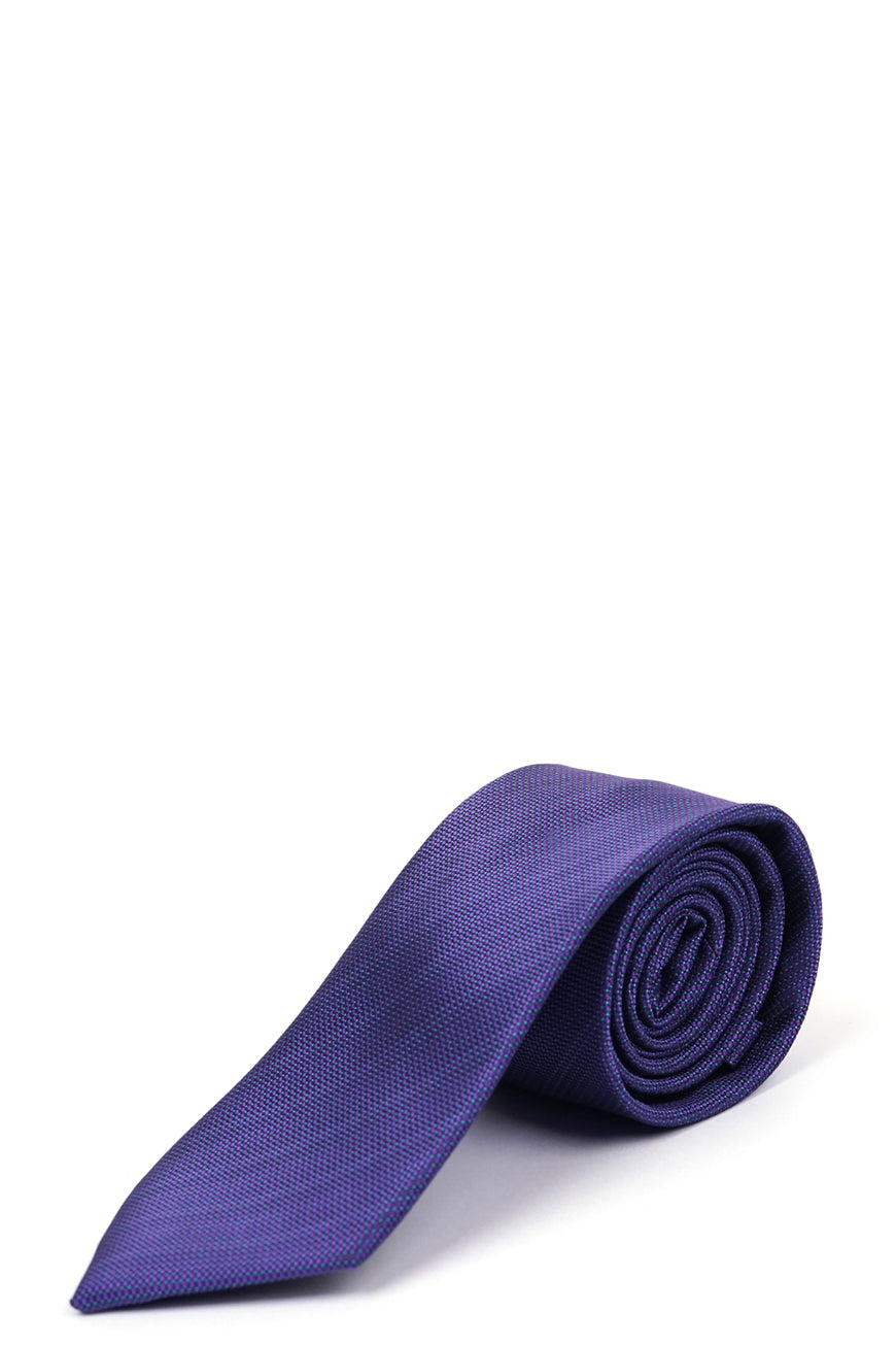 Ties - Silk Rich Blue Dobby Textured