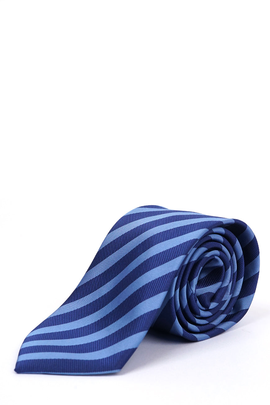 Ties - Silk Rich Blue Spruce Self Stripes