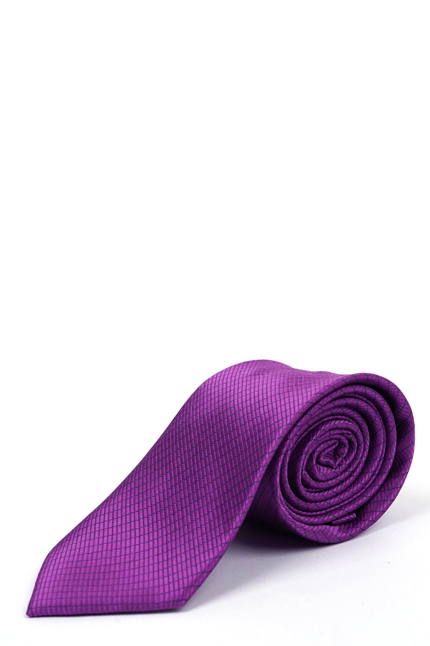 Ties - Silk Rich Plum Mini Checks
