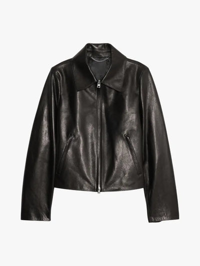 Banana Republic Women’s Minimalist Black Leather Jacket