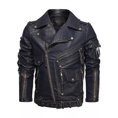 Genuine Cowhide Leather Cafe Racer Jacket for Men Stylish