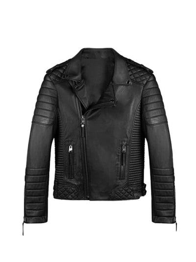 Men’s Vintage Black Biker Leather Jacket