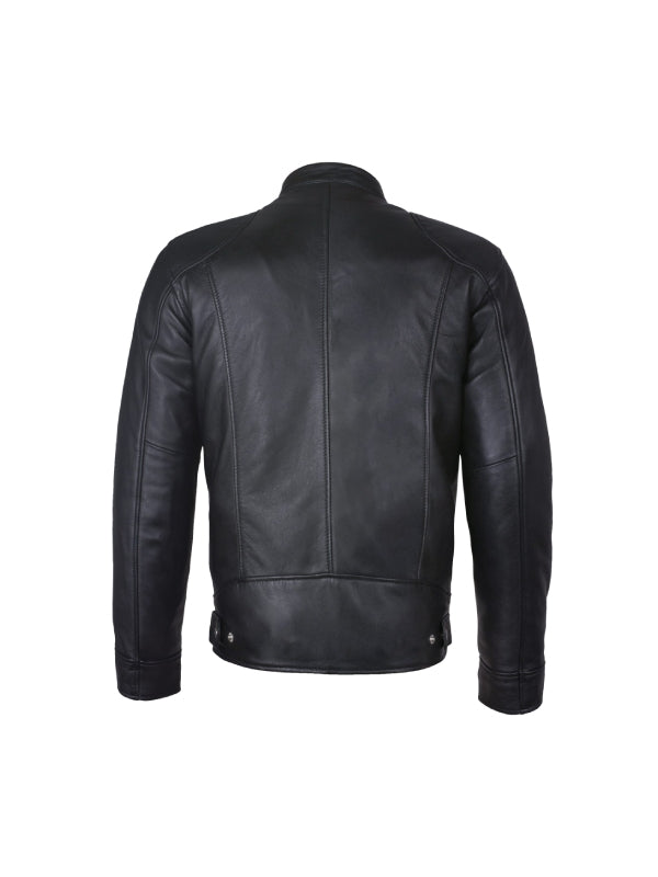 Men’s Classic Black Retro Biker Leather Jacket