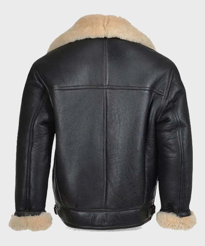 Men’s Shearling Black Leather B3 Jacket