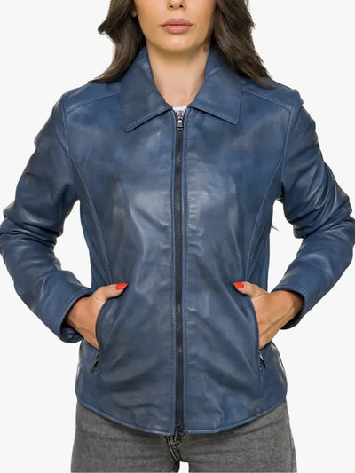 Women’s Eva Classic Genuine Leather Fashion Jacket
