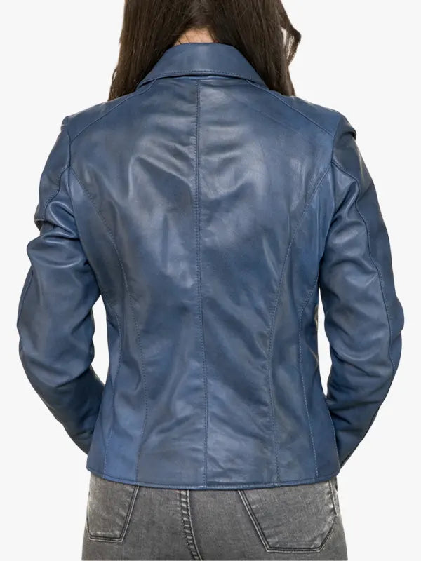 Women’s Eva Classic Genuine Leather Fashion Jacket