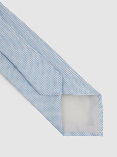 Ceremony Textured Silk Blend Tie in Light Blue