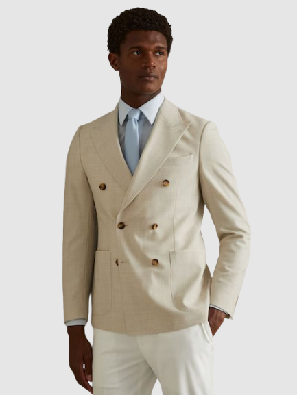 Ceremony Textured Silk Blend Tie in Light Blue