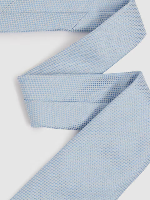 Ceremony Textured Silk Blend Tie in Light Blue