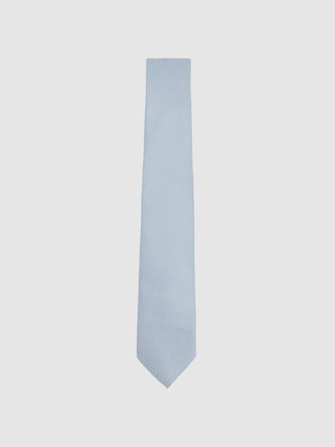 Ceremony Textured Silk Blend Tie in Light Blue