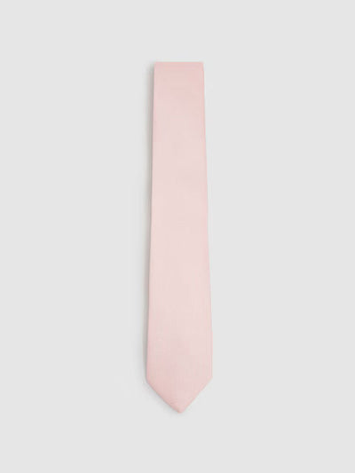 Ceremony Textured Silk Blend Tie in Light Pink